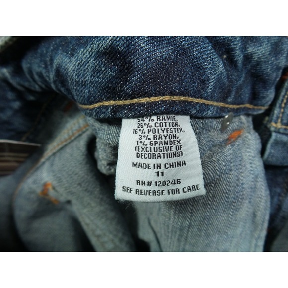 Vintage Bongo Jeans Womens Size 11 Blue Denim Straight Leg Mid Rise Stretch NWT - Picture 15 of 15
